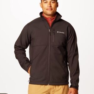 Columbia Men's Ascender Softshell Jacket Gray/Brown, Fleece Lined Size XL New!